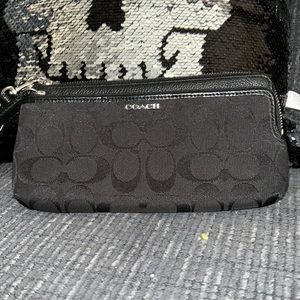 Coach black wristlet